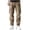 Z54 Khaki, variant on Mifsaly Tapered Cargo Pants for Men with Zipper Pockets Drawstring Wide Leg Casual Trousers Summer Outdoor Baggy Hiking Pant M
