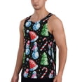thumbnail image 2 of Gukieu Disco Mirror Ball Snowman Print Men's Quick Dry Fitness Vest, Round Neck Sleeveless Fitness Bodybuilding Top-Medium, 2 of 7