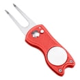thumbnail image 2 of Golf Divot Repair Tool, Metal Foldable Pitch Mark Repair Tool with Pop-up Button and Magnetic Ball Marker, 2 of 3