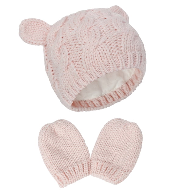 Gorros y guantes de otoño e invierno, trajes con orejas pequeñas y bonitas, gorros para bebés masculinos y femeninos