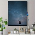 thumbnail image 4 of Silhouette Girl Reaching for Starry Sky Canvas Wall Art, Celestial Print for Living Room Bedroom Office Coffee Shop Hallway Decor, 4 of 8
