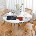 thumbnail image 3 of Charming Floral Tablecloth with Elastic Closure, Bohemian Style for Tables Up to 56 Inches, Stain Resistant, 3 of 7