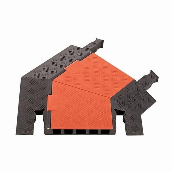 Checkers Cable Protector 45Right,Hinged,5 Channel GDT5X125-R-O/B