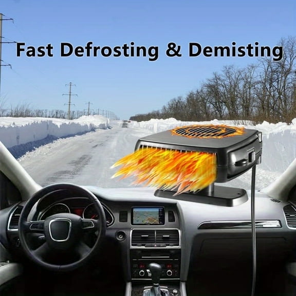 Desktop Heater Car Heater 12V 150W Heating and Cooling 2 in 1 Mode, Fast HeatingDefrosting, Demister and Car Windshield Fan, Cigarette Lighter, 24v (Color : black)