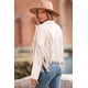 thumbnail image 2 of Chaqueta PRETTYGARDEN para Mujer de Gamuza Sintética con Flecos Beige Talla S, 2 of 9