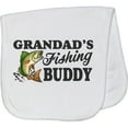 thumbnail image 2 of Inktastic Grandad's Fishing Buddy Baby Burp Cloth, 2 of 3