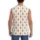 thumbnail image 4 of Fotbe Cute Carrot Print Men's Camiseta sin Mangas Estampada para Hombres, Playera Casual para Gimnasio, Entrenamiento, Playa-3X-Large, 4 of 7