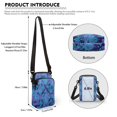 thumbnail image 6 of HELLHERO Purple High-End Damask Pattern Shoulder Bag Stylish, Double Zipper for Outdoor Travel Daily Use, Casual Travel, 6 of 7