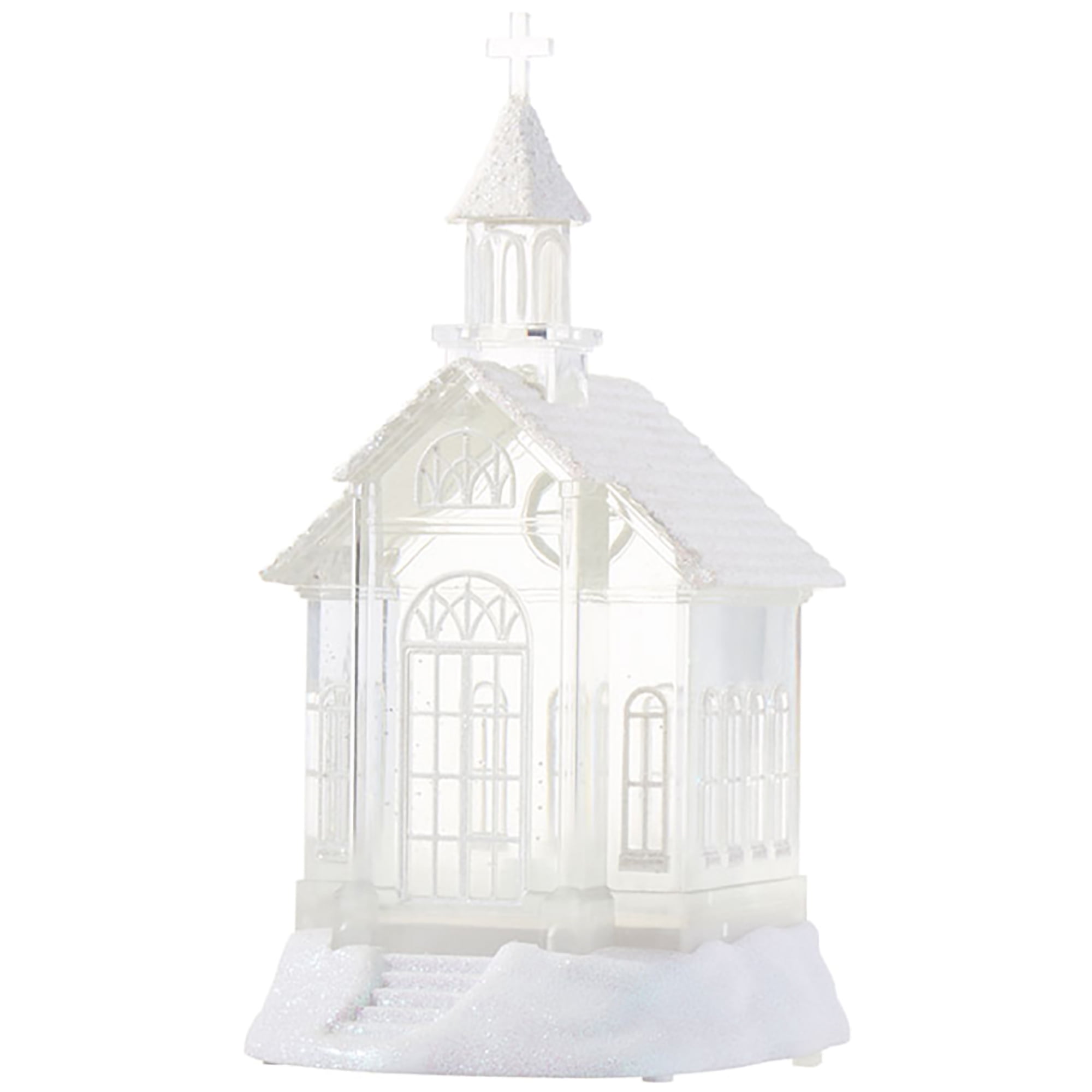 RAZ Imports 07956 10.5" Battery Operated Church Water Filled Lantern