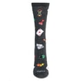 thumbnail image 2 of MeMoi Women's Games Bamboo Crew Socks - Womens - Female, 9-11, Dark Gray Heather, 2 of 3