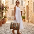thumbnail image 7 of ZUXONGSY Wolf Leather Print PVC Tote Bags for Women with Zipper Women's PVC Handbag Waterproof Shoulder Bag for Summer Vacation, Weekend Trips, 7 of 7