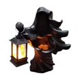 thumbnail image 2 of Estatua de fantasma aterrador sin rostro para jardín con luces, escultura de Halloween para exteriores Negro, 2 of 7
