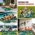 thumbnail image 4 of Summer Tropical Leaves Outdoor Rug for Patio/Deck/Porch, Non-Slip Large Area Rug 6 x 9 Ft, Blue Green Botanical Leaf Plants Indoor Outdoor Rugs Washable Area Rugs, Camping Rug Carpet Runner, 4 of 8