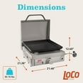 thumbnail image 4 of LoCo Cookers 1-Burner SmartTemp Tabletop Griddle, Runs on 1lb Propane, 16", 4 of 6