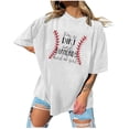 thumbnail image 2 of EQWLJWE Hauts pour Femmes Hauts de Summer pour Femmes Pull à Manches Courtes Imprimé Casual Mode Femmes, 2 of 7
