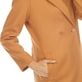 thumbnail image 5 of White Mark Women's Long Sleeve Classic Double-Breasted Walker Coat, 5 of 6