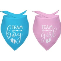 Team Girl Team Boy Gender Reveal Baby Announcement Dog Bandana Pregnancy Announcement Photo Prop Pet Scarf Decorations Accessories for Dog Lovers Pack of 2