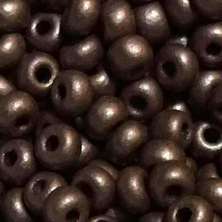 Czech Seed Beads 6/0 Chocolate Matte Pearl (1 ounce)