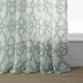 thumbnail image 6 of SeaGlass Blue Printed Faux Linen Sheer Curtain (1 Panel), SeaGlass Blue, 50W X 120L, 6 of 9
