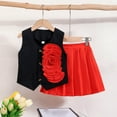 thumbnail image 5 of Owordtank Valentine Outfit for Girls: 2-Piece Heart Print Crewneck Long Sleeve Sweatshirt & Sweatpants, Themed Holiday & School Clothing Set, 5 of 8