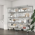 thumbnail image 4 of Prilinex Wire Shelf, 5 Tier Heavy Duty Wire Shelving Unit, Metal Shelves - 24"W x 18"D x 72"H Storage Shelves for Garage, Kitchen, Bathroom, Chrome, 4 of 9