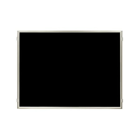 Lavi Industries 50-HFP1007-SA-BK Hinged Frame Sign Panel And Barrier, Satin Aluminum