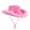 Pink Fur Trim, variant on FeMereina Kids Girls Boys Retro Felt Wide Brim Western Cowboy Cowgirl Hat Dress Up Hat with Wind Lanyard Holiday Christmas Party Costume