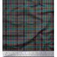 thumbnail image 1 of Soimoi Brown Cotton Duck Fabric Check Check Print Sewing Fabric Yard 42 Inch Wide, 1 of 4
