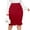 Wine Red, variant on POSESHE Women's Plus Size Pencil Skirt For Work, Black Office Skirts For Women, Fashion Ruffle-Trim Business Skirts