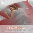 thumbnail image 5 of Red Grey Ombre Bedding 3 Piece Duvet Cover Set Queen Size, Modern Gradient Abstract Art Soft Microfiber Comforter Cover with Zipper Closure & Pillowcases, Wrinkle & FadeResistant Quilt Cover, 5 of 9