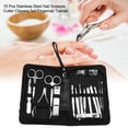 thumbnail image 4 of 16pcs/set Nail Clipper Set,Stainless Steel Manicure Pedicure Nail File Kit with Case for Hand Care, Facial Care and Foot Care., 4 of 5