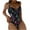 Navy, variant on QUNYINEY Spaghetti Straps Womens One Piece Swimsuits Hawaiian Bathing Suit Tummy Control High Waisted Swimwear