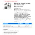 thumbnail image 2 of Ball Joint Kit - Compatible with 1999 - 2006 GMC Sierra 1500 2000 2001 2002 2003 2004 2005, 2 of 2