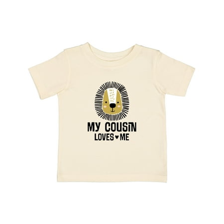 

Inktastic Boys My Cousin Loves Me Lion Boys Baby T-Shirt