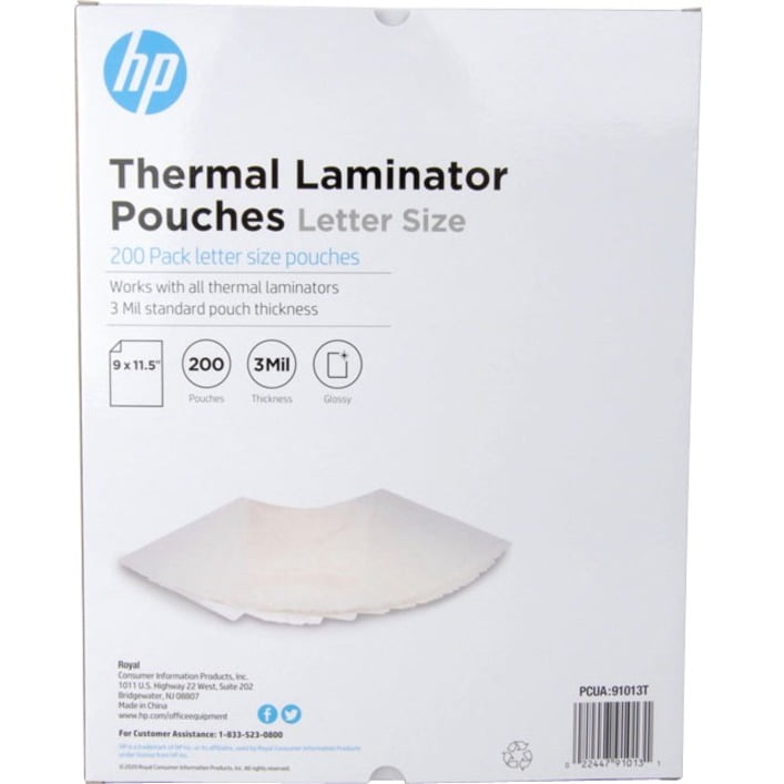 HP S200 Letter Size Laminator Pouches, 91013T - Walmart.com