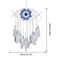 thumbnail image 4 of IMossad Evil Eye Dream Catcher-Blue Black Dream Catchers Handmade Feather Evil Eye Wall Hanging Ornament Home Decor for Bedroom Livingroom Yard, Blessing Craft Gift Bring Good Luck, 4 of 5