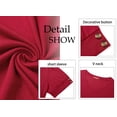 thumbnail image 5 of WellSize Plus Size Women Blouses Casual Button V Neck tunic tops Summer Short Sleeve Shirts, 5 of 7