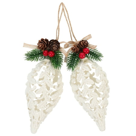 

2pcs Christmas Tree Hanging Ornaments Hanging Decors Conch Shape Pendants