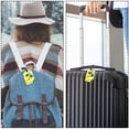 thumbnail image 5 of Square 2Pack PU Leather Lemon Cruise Luggage Tag with Privacy Cover and Name ID Tag for Travel Handbags Backpacks Luggage Tags, 5 of 6