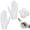 White, variant on White Gloves Costume, White Cotton Gloves, Moisturizing Gloves, Cotton Gloves for Dry Hands Sleeping, White Gloves Women and Men, 12 Pairs Archival Cleaning Serving Gloves