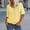 Yellow, variant on Dxzfnsa Women's Solid Color T-Shirt Womens Casual Summer Short Sleeve Round Neck Blouses Loose Basic Tee Tops