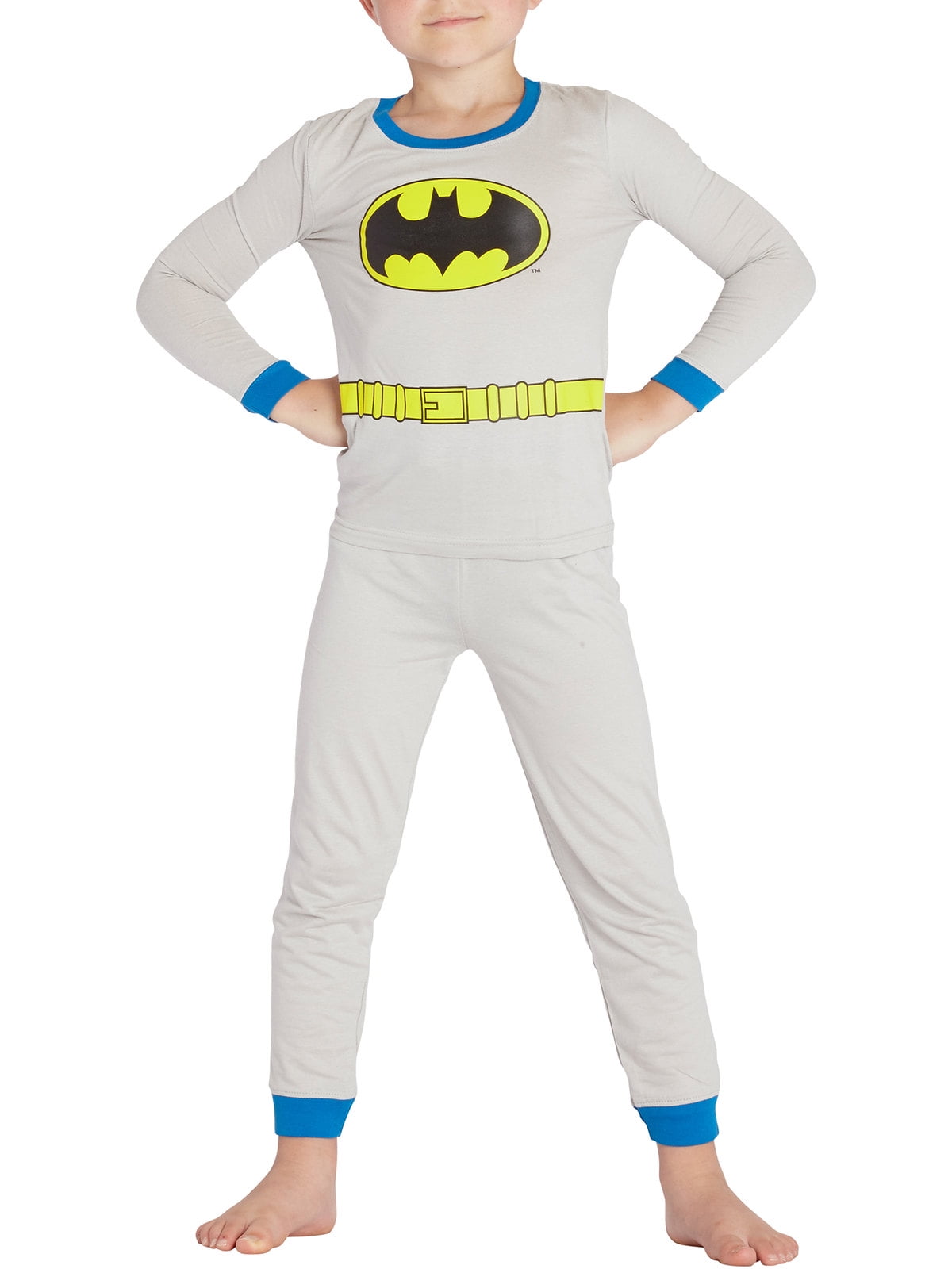 Batman Infant and Toddler Boys Gray Snug Fit Cotton Pajamas Superhero PJ Set