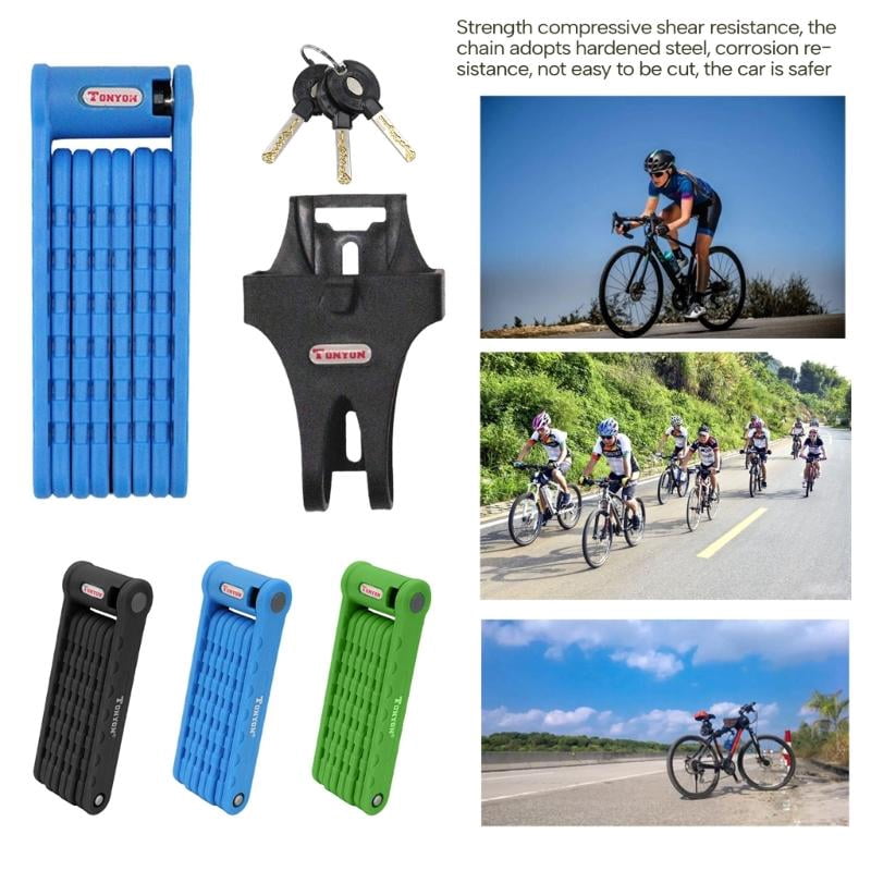 CEORPER Cycling Security Bike Chain Lock Heavy Duty Steel with Key for Electric Bikes