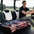 thumbnail image 5 of Pzuqiu Terry Cloth Golf Cart Seat Cover with American Palm Pattern, Warp Knitted Cover for Golf Trips and Outdoor, 5 of 9