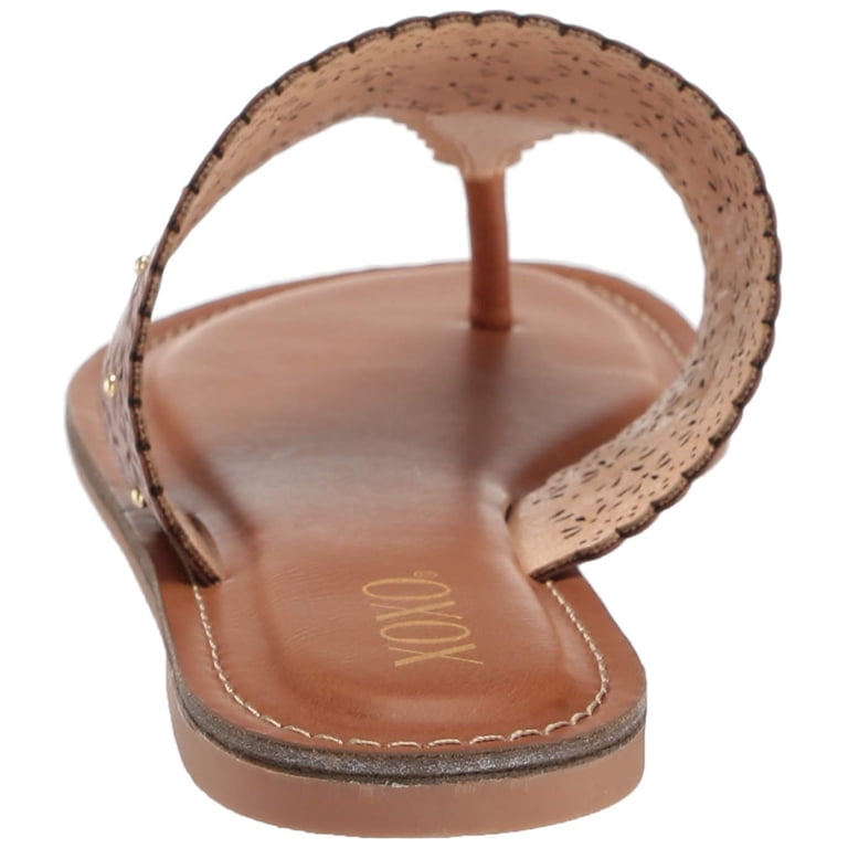 XOXO Women's Lordie Sandal - Double Band Slide With Flatform Height & Soft Padded Insole