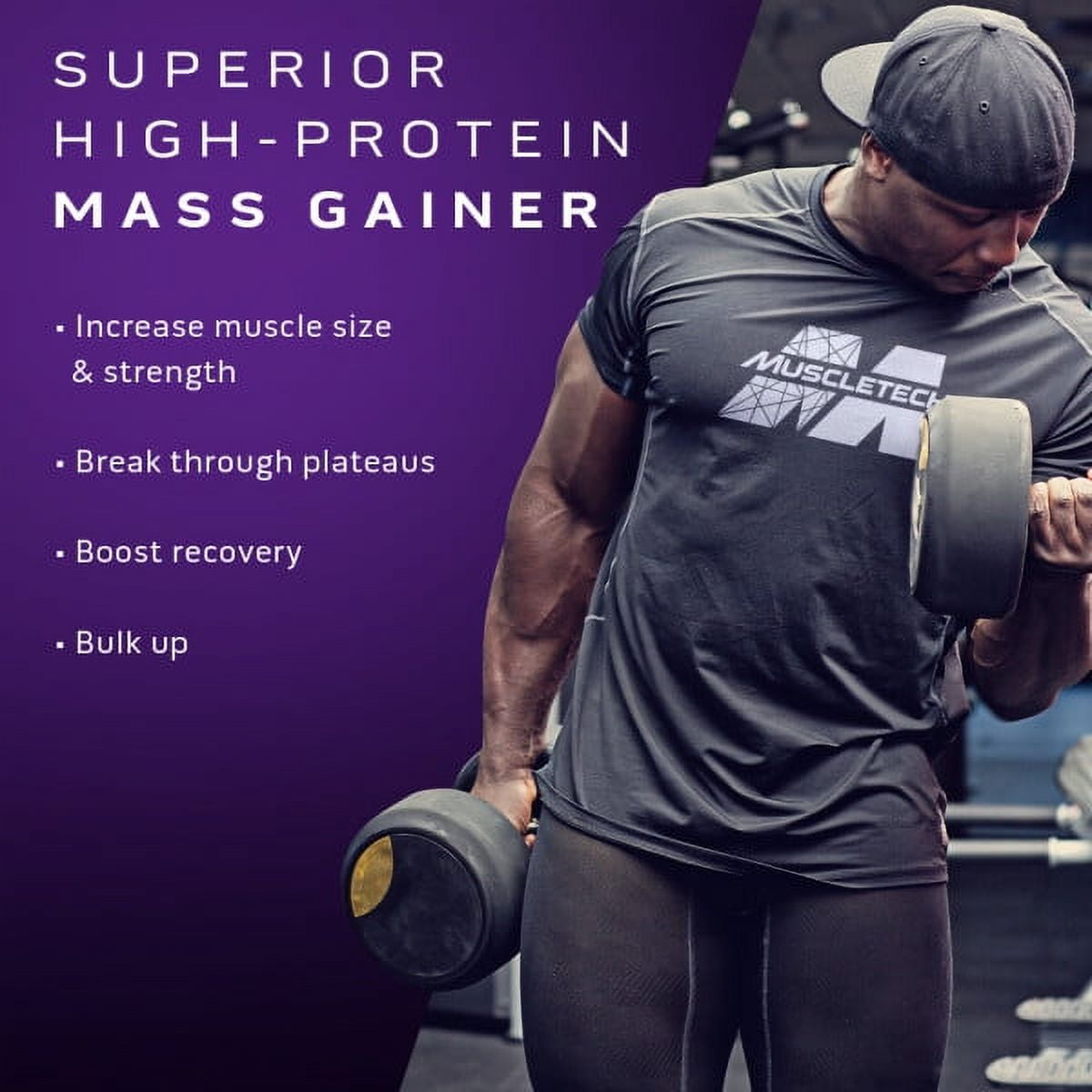 Muscletech Pro Series 100% Mass Gainer Protein Powder, Vanilla, 60g Protein, 5.15 lbs