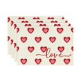thumbnail image 4 of Plyzle Valentine's Day Love Hearts Placemats,11.8x9.4 Inch Seasonal Anniversary Holiday Table Mats for Party Kitchen Dining Decoration,1 Pcs Table Placemat, 4 of 4