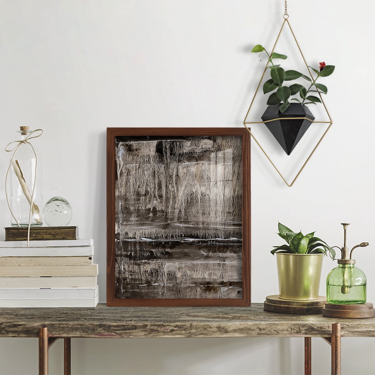 Continuum III -Framed Print w/glass-Chestnut