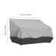 thumbnail image 2 of Funda para banco Oxford Protector de polvo para sofá de patio Funda para sofá de jardín Protector para muebles de exterior, gris y negro Eigraketly HA3838-02B, 2 of 7