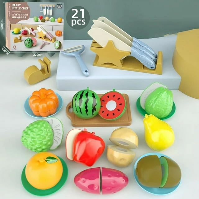 New Simulation Kitchen Pretend Toy Classic Game Montessori Educational Toy For Children Kids Gift Cutting Fruit Vegetable Set